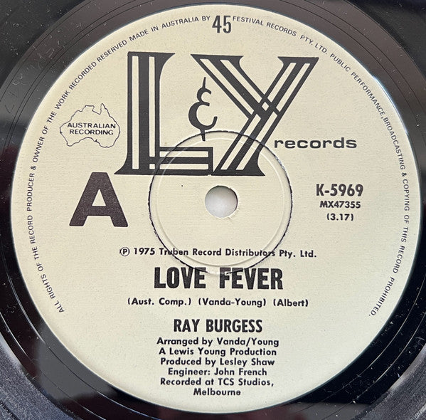 Ray Burgess : Love Fever (7", Single)