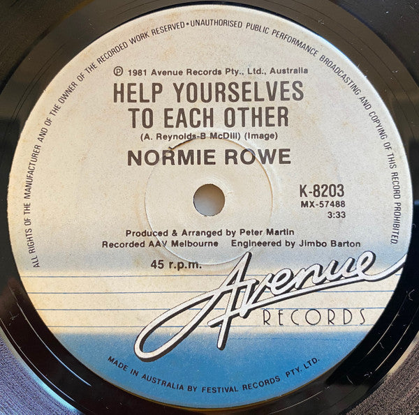 Normie Rowe : Maybe Tomorrow (7", Single)
