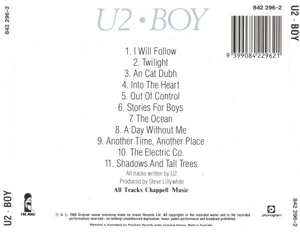 U2 : Boy (CD, Album, RE, PMI)