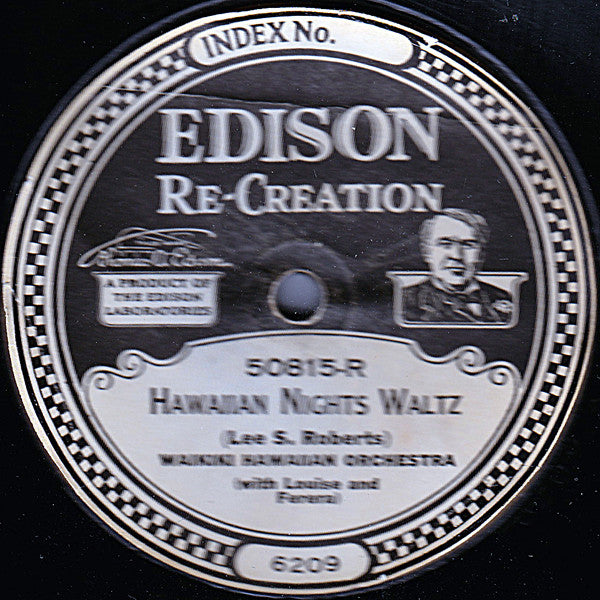 Waikiki Hawaiian Orchestra  /  Imperial Marimba Band : Hawaiian Nights Waltz / The Crocodile (Edison Disc, RP)