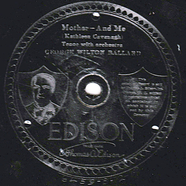 Charles Hart (2)  /  George Wilton Ballard : Mollie Darling / Mother - And Me (Edison Disc, Eng)