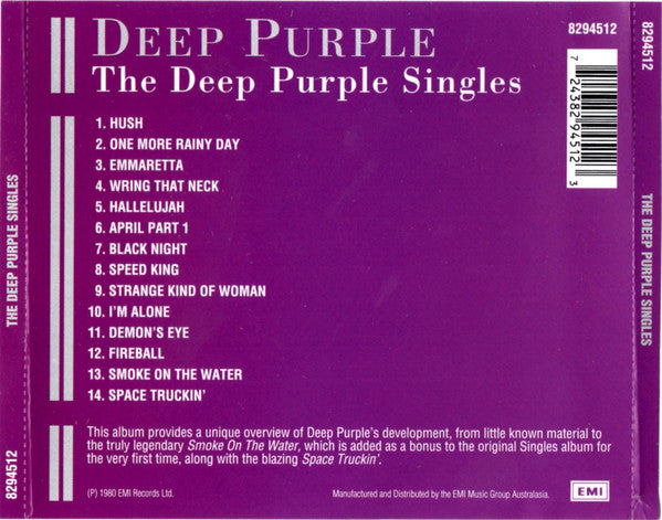 Deep Purple : The Deep Purple Singles (CD, Comp)
