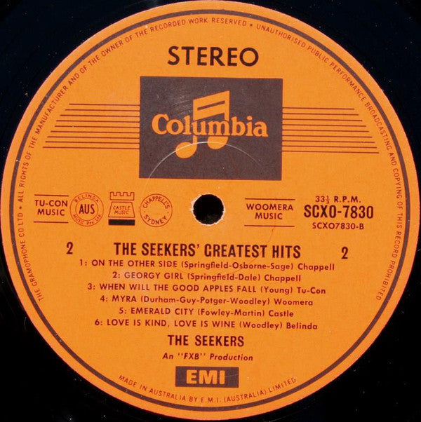 The Seekers : Greatest Hits (LP, Comp)