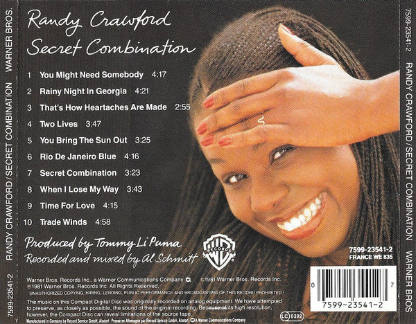 Randy Crawford : Secret Combination (CD, Album, RE)
