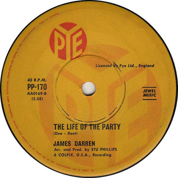 James Darren : Mary's Little Lamb (7", Single)