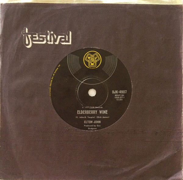 Elton John : Crocodile Rock (7", Single, Mono)
