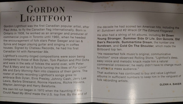Gordon Lightfoot : The Best Of Gordon Lightfoot (CD, Comp)