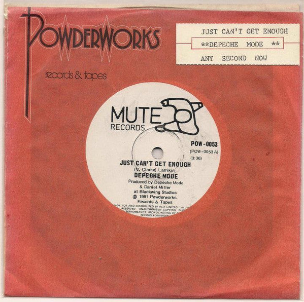 Depeche Mode : Just Can't Get Enough (7", Single, Lar)