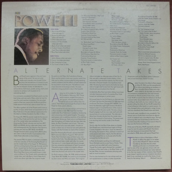 Bud Powell : Alternate Takes (LP, Comp, Mono)