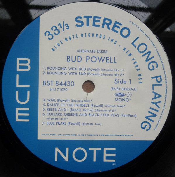 Bud Powell : Alternate Takes (LP, Comp, Mono)