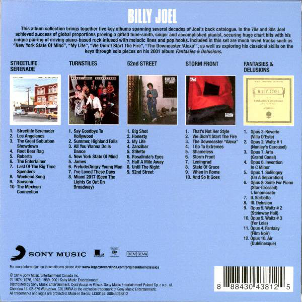 Billy Joel : Original Album Classics (CD, Album, RE + CD, Album, RE + CD, Album, RE + CD)