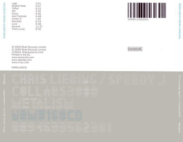 Chris Liebing / Speedy J : Collabs3000 (Metalism) (CD, Album, Enh)