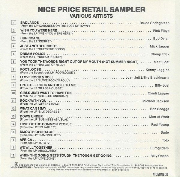 Various : Breaking The Price Barrier (Special Limited Edition Sampler) (CD, Comp, Ltd, Promo, Smplr)