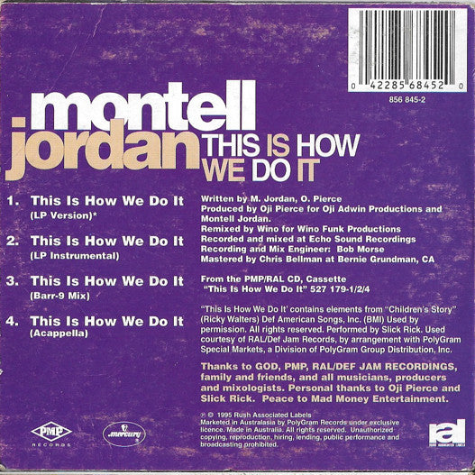 Montell Jordan : This Is How We Do It (CD, Single, Car)