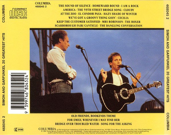 Simon And Garfunkel* : 20 Greatest Hits (CD, Comp)