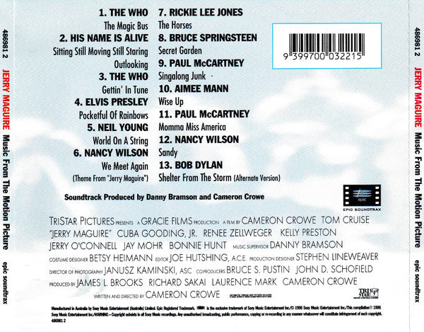 Various : Jerry Maguire (Music From The Motion Picture) (CD, Comp)