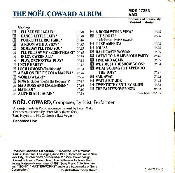 Noël Coward : The Noël Coward Album (CD, Comp)