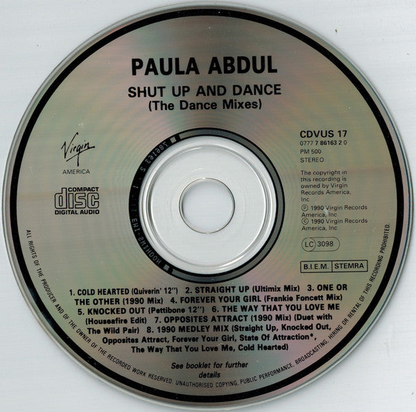 Paula Abdul : Shut Up And Dance (The Dance Mixes) (CD, Comp)
