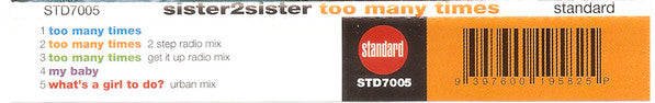 Sister 2 Sister : Too Many Times (CD, Maxi)