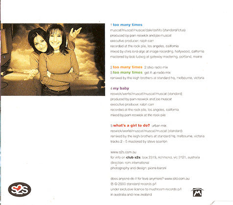 Sister 2 Sister : Too Many Times (CD, Maxi)