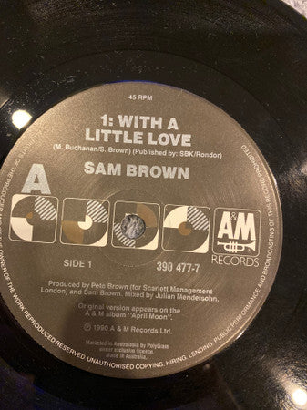 Sam Brown : With A Little Love (7", Single)