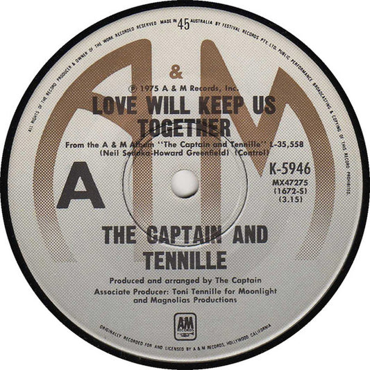 Captain And Tennille : Love Will Keep Us Together (7")