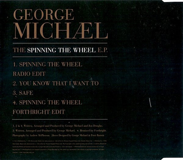 George Michael : The Spinning The Wheel E.P. (CD, EP)