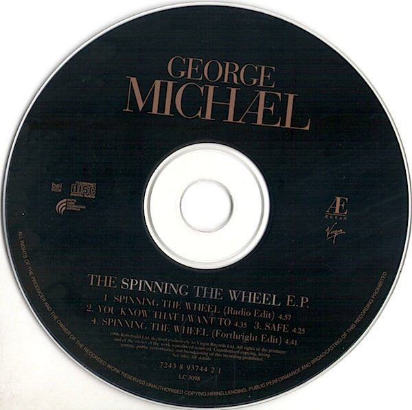 George Michael : The Spinning The Wheel E.P. (CD, EP)