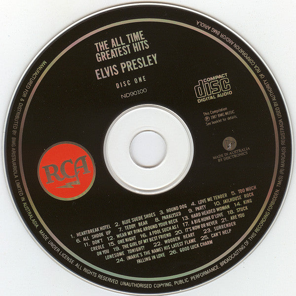 Elvis Presley : The All Time Greatest Hits (2xCD, Comp, Mono, RE, Dis)