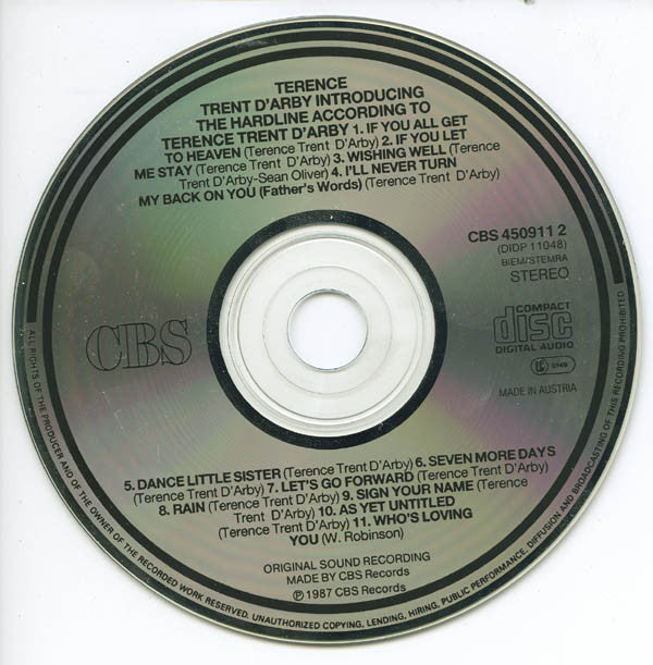 Terence Trent D'Arby : Introducing The Hardline According To Terence Trent D'Arby (CD, Album)