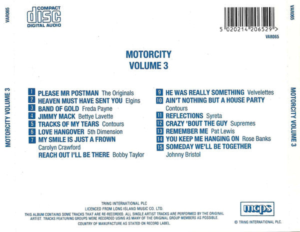 Various : Motor City Volume 3 (CD, Comp)