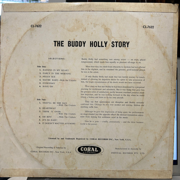 Buddy Holly : The Buddy Holly Story (LP, Comp)