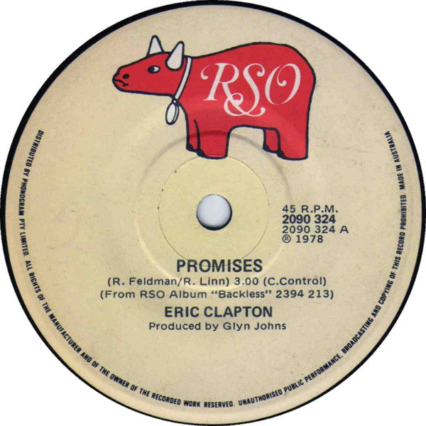 Eric Clapton : Promises (7", Single)