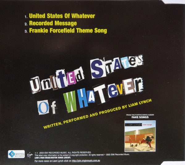 Liam Lynch : United States Of Whatever (CD, Single)