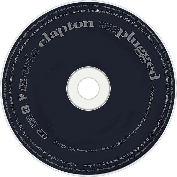 Eric Clapton : Unplugged (CD, Album, WMM)