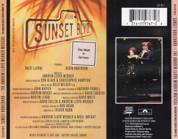 Andrew Lloyd Webber : Sunset Boulevard (World Premiere Recording) (2xCD, Album)