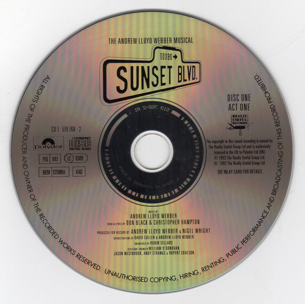 Andrew Lloyd Webber : Sunset Boulevard (World Premiere Recording) (2xCD, Album)