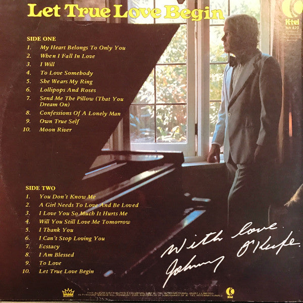 Johnny O'Keefe : Let True Love Begin (LP, Comp, Mono)