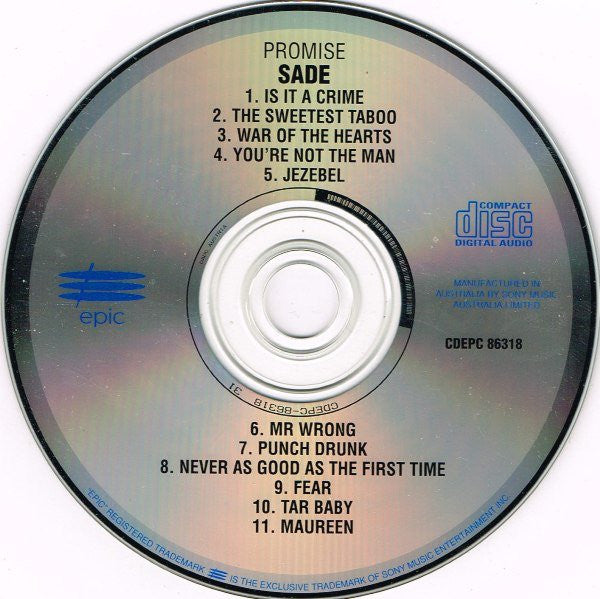 Sade : Promise (CD, Album, RE)