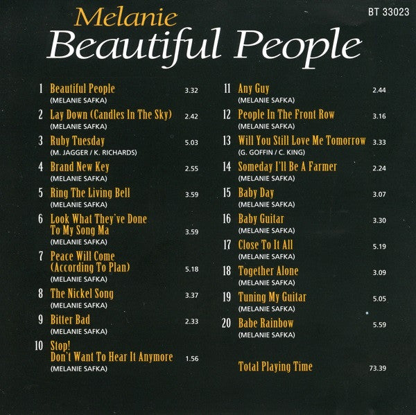 Melanie (2) : Beautiful People (CD, Album, New)