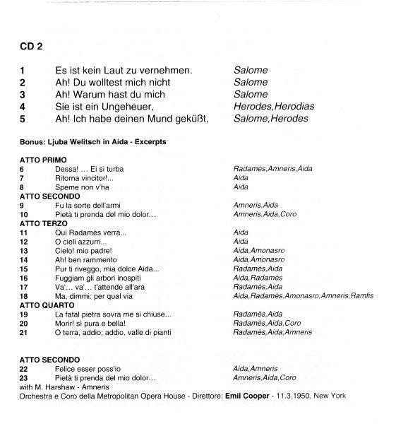 Richard Strauss - Welitsch*, Svanholm*, Hotter*, Höngen*, F. Reiner* : Salome (2xCD, RE, RM)