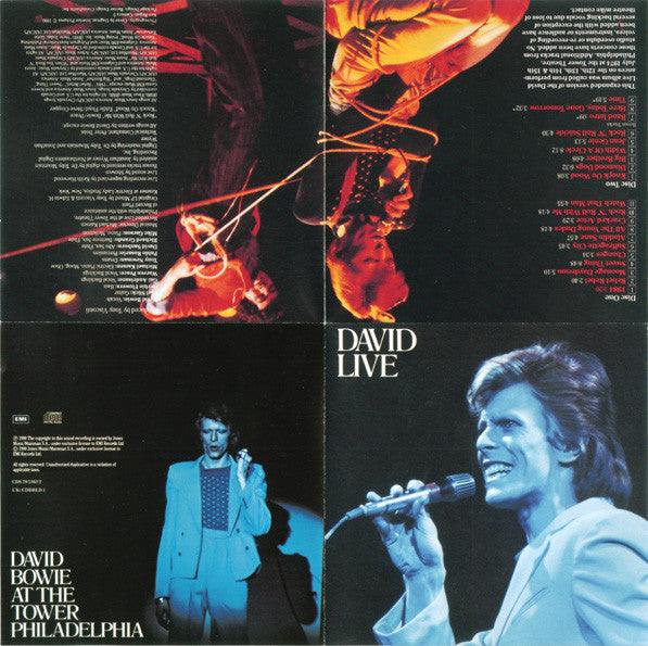 David Bowie : David Live (David Bowie At The Tower Philadelphia) (2xCD, Album, RE, RM, RP)