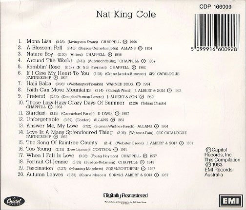 Nat King Cole : Unforgettable (CD, Comp, RM)