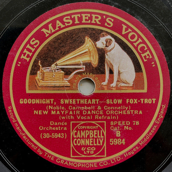 New Mayfair Dance Orchestra*, Al Bowlly : Shout For Happiness / Goodnight, Sweetheart (Shellac, 10")