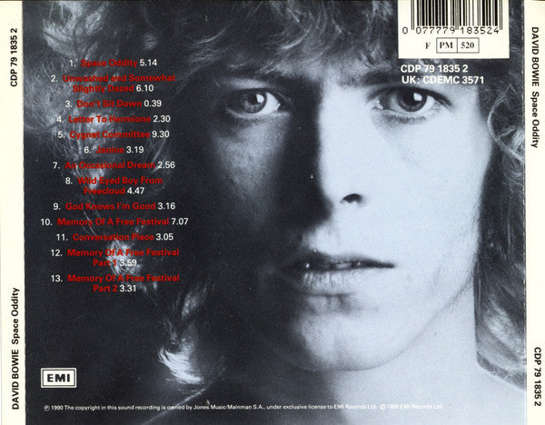 David Bowie : Space Oddity (CD, Album, RE, RM)