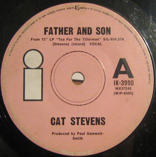 Cat Stevens : Father And Son (7", Single)