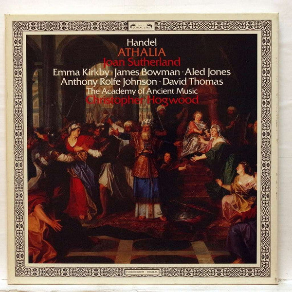 Handel* - Joan Sutherland, Emma Kirkby • James Bowman (2) • Aled Jones, Anthony Rolfe Johnson • David Thomas (9), The Academy Of Ancient Music, Christopher Hogwood : Athalia (2xLP, Box + Box)