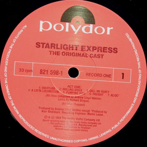 Andrew Lloyd Webber : Starlight Express - The Original Cast (2xLP, Album, Gat)