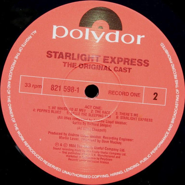 Andrew Lloyd Webber : Starlight Express - The Original Cast (2xLP, Album, Gat)