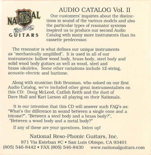 Various : National Resophonic Guitars Audio Catalog Vol. II (CD, Smplr)
